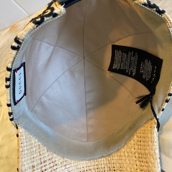 Gucci Raffia GG Monogram Raffia Hat - Picture 10 of 11